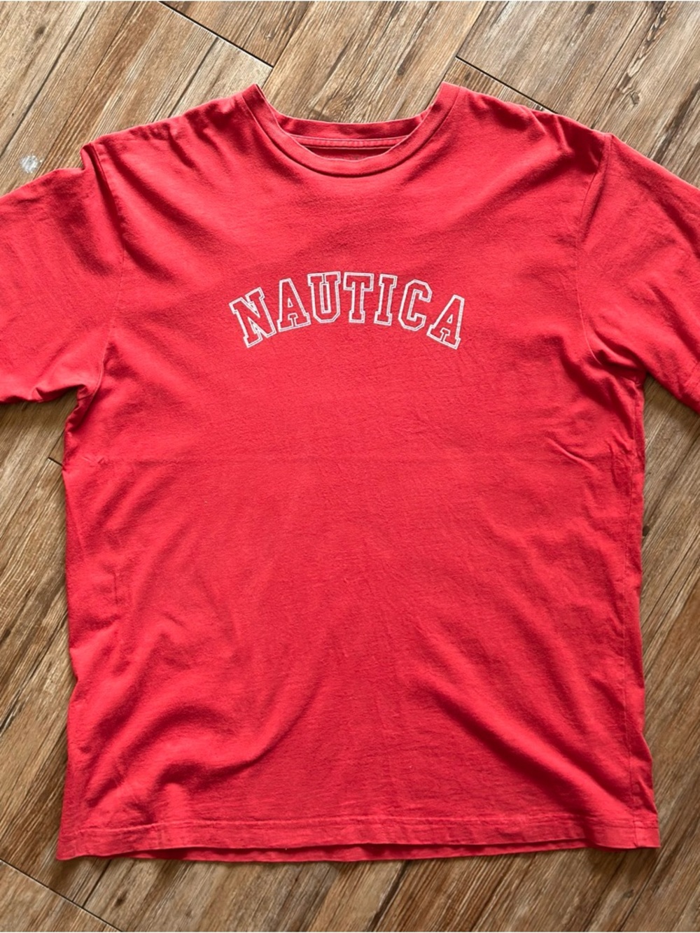 Vintage Nautica Men’s Red Logo Crew Tee